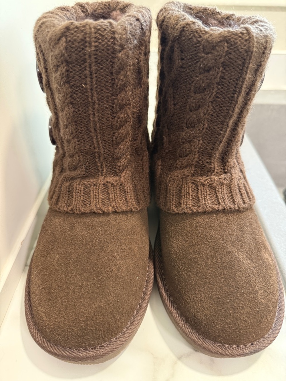 Natural reflections Romy Knit Top Boot Brown Women’s size 6 - Picture 6 of 10